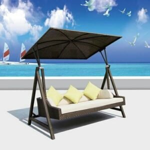 Outdoor garden saving chair bunai PVC Ratan vikar frame iron